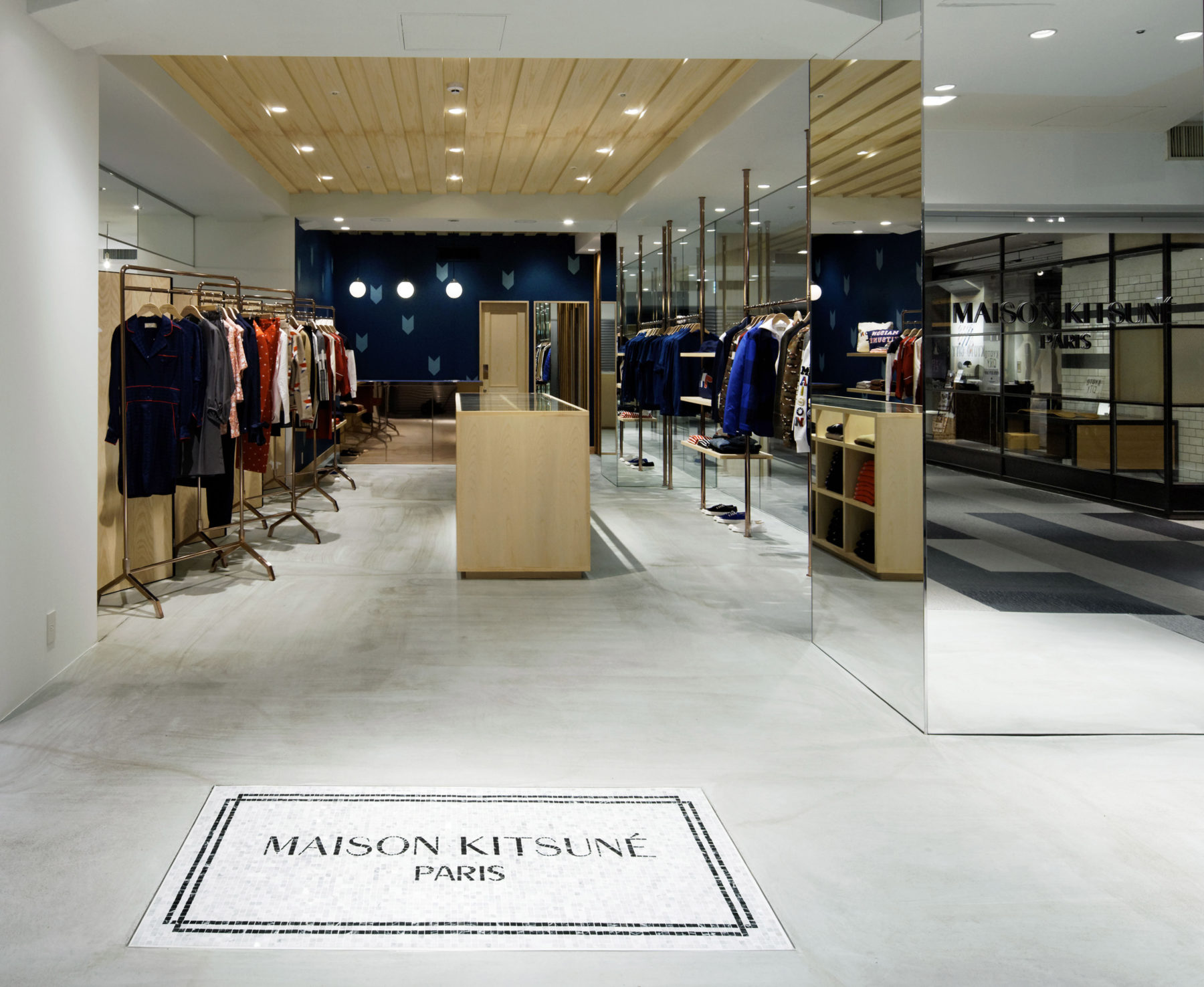 maison kitsune satin teddy